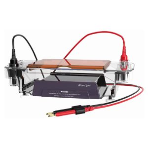 горизонтальная электрофорезная ячейка с синим осветителем