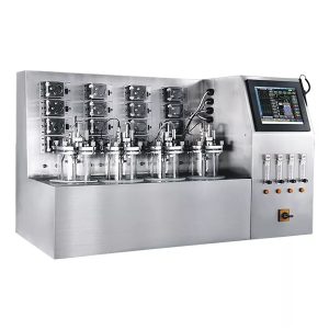 система из нескольких параллельных стеклянных ферментеров-биореакторов